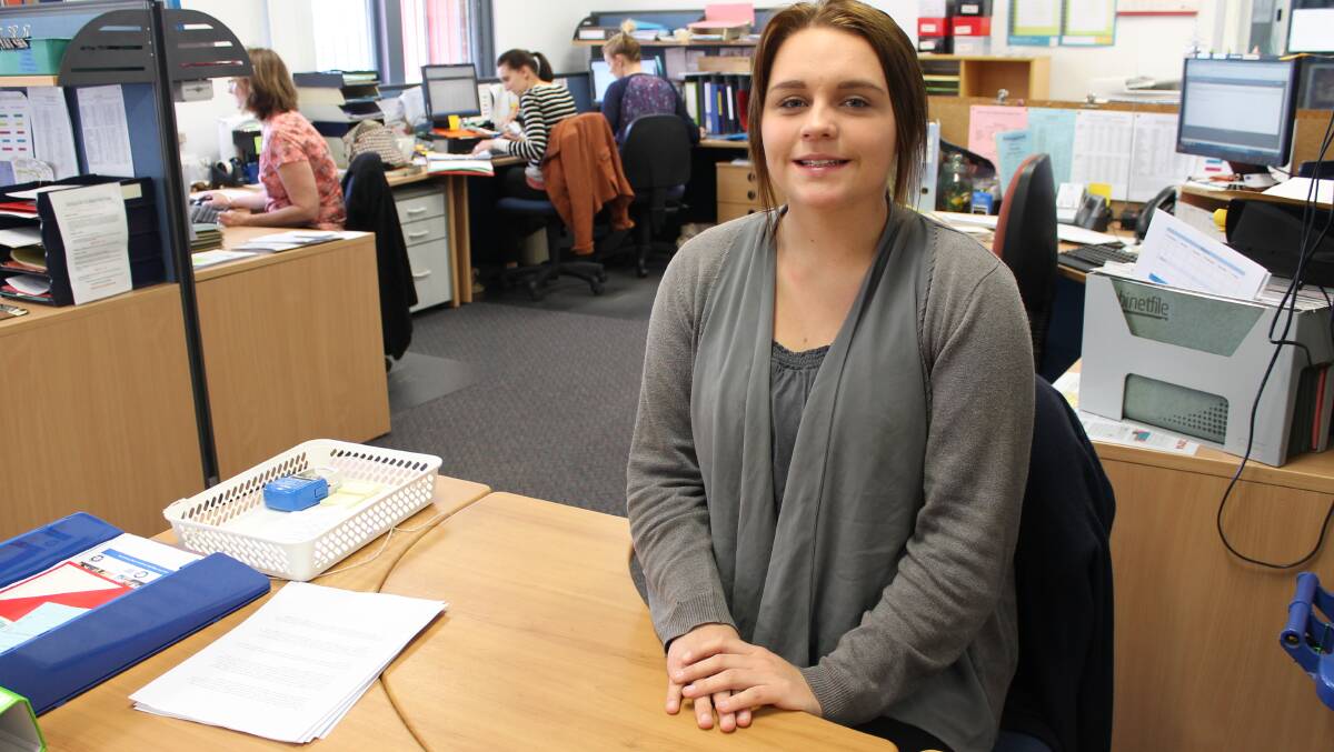 Indigenous Bega High School student Kirsten Carter works part time in the school’s administration office as part of a school-based traineeship.