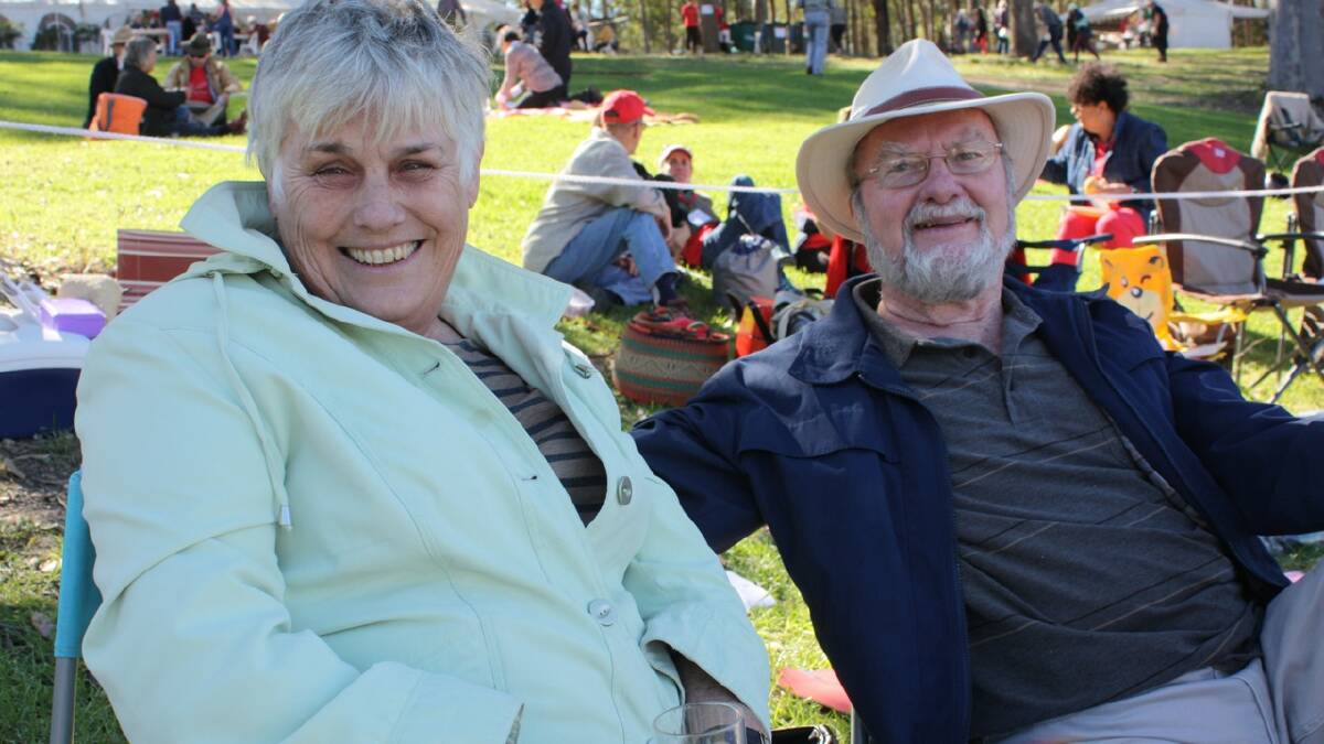 Helen Sewell from Traralgon and Barry Aspinall from Orbost at Four Winds Festival 2014. Photos: Ben Smyth