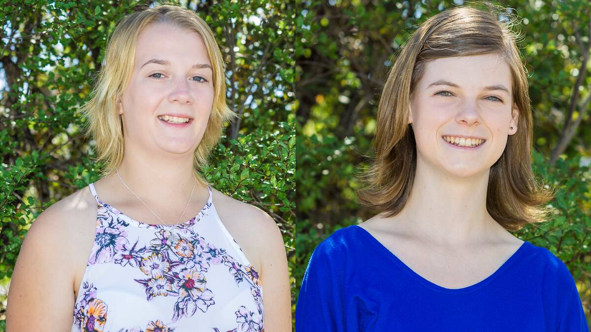 Imogen Pittolo and Kalidevi Samuels-Connell are joint recipients of the Bega Valley Shire Young Citizen of the Year Award. Photos: Robert Hayson.