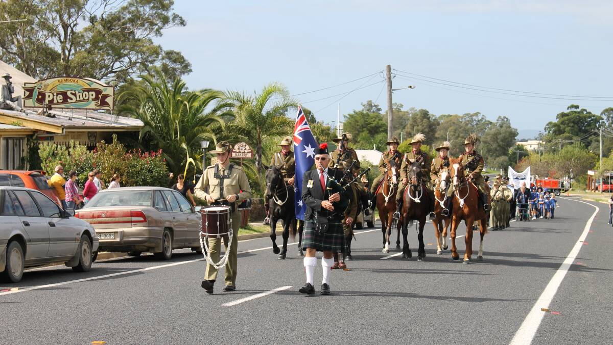 The Bemboka Anzac Day march. 