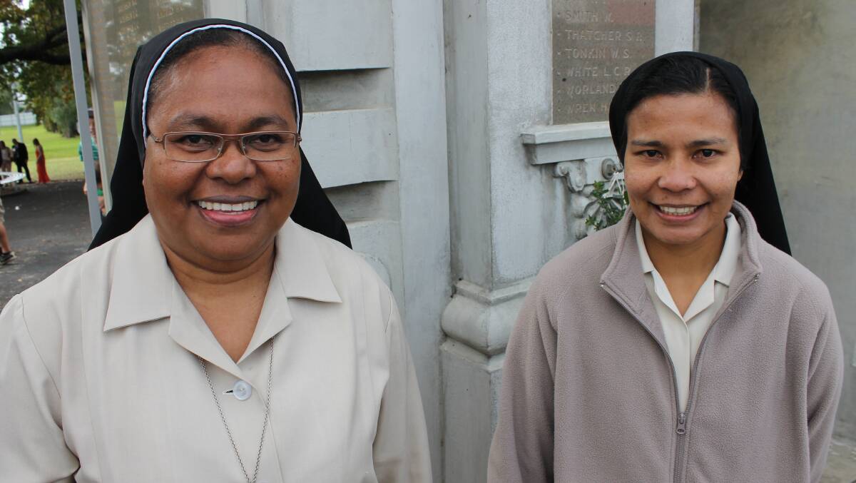 Sister Odete (left) and Sister Juliana from Timor Leste have spent three months in the Bega Valley.