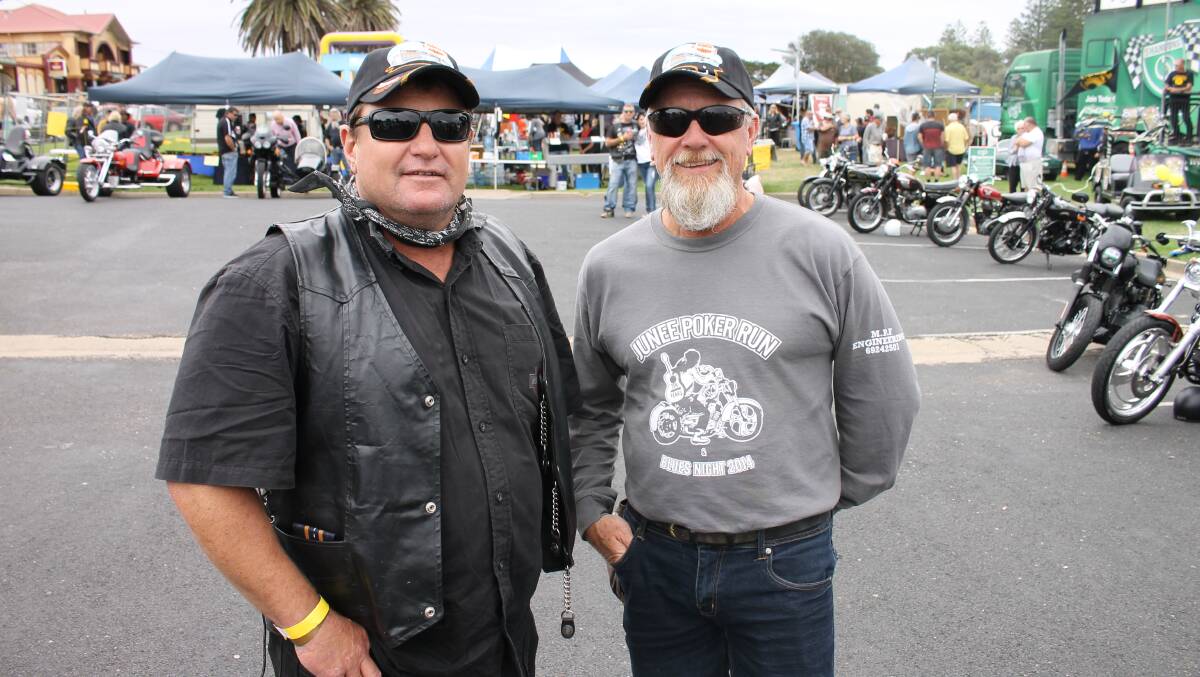 Nugget Pertzel (left) and Tony Fitzgerald from Wagga Wagga.  
