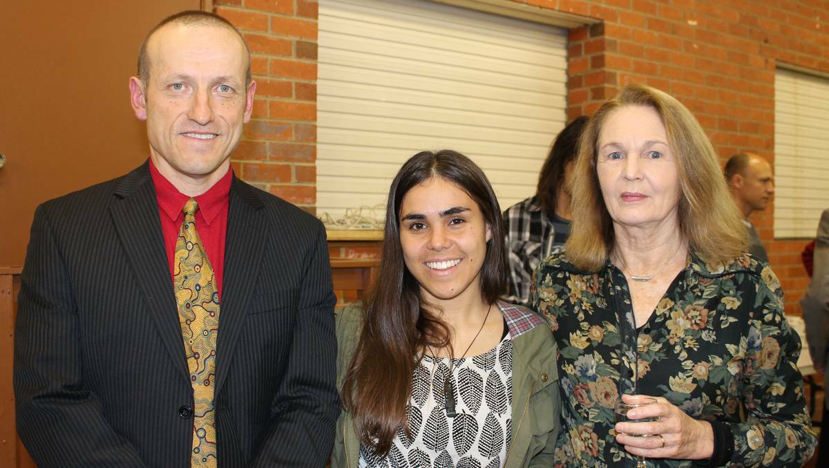 At the Bournda EEC World Environment Day Dinner for 2014 are (from left) Bournda EEC principal Doug Reckord and guest speakers Amelia Telford and Dr Helen Sykes.