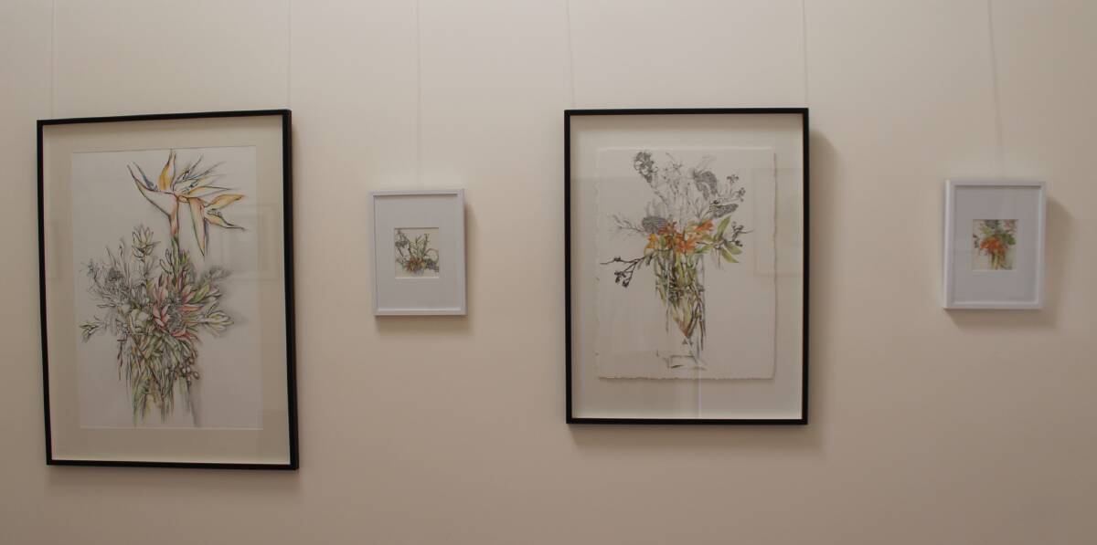 Wildflower art by Veronica O'Leary on show at Ivy Hill Gallery.