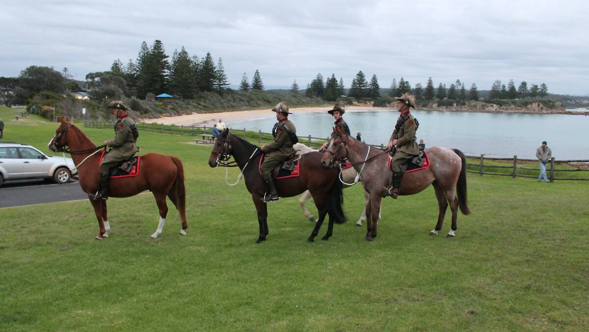 The Light Horse at the Bermagui dawn service, under the control of Chris Reid.