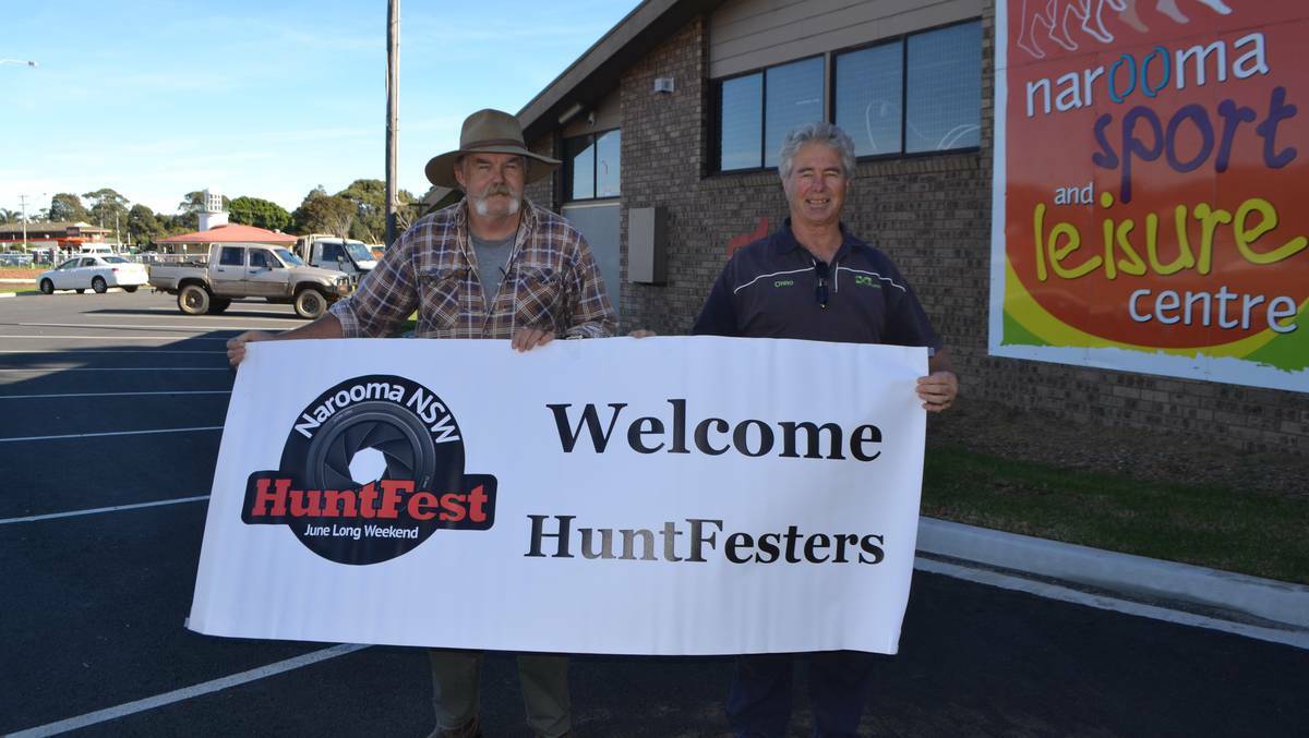 South Coast Hunters Club president Dan Field and HuntFest coordinator Onno de Smeth prepare for the June long weekend.