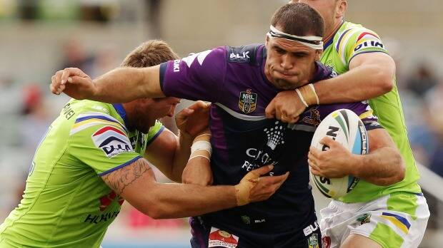 Dale Finucane in action for the Melbourne Storm. Photo: Getty Images.