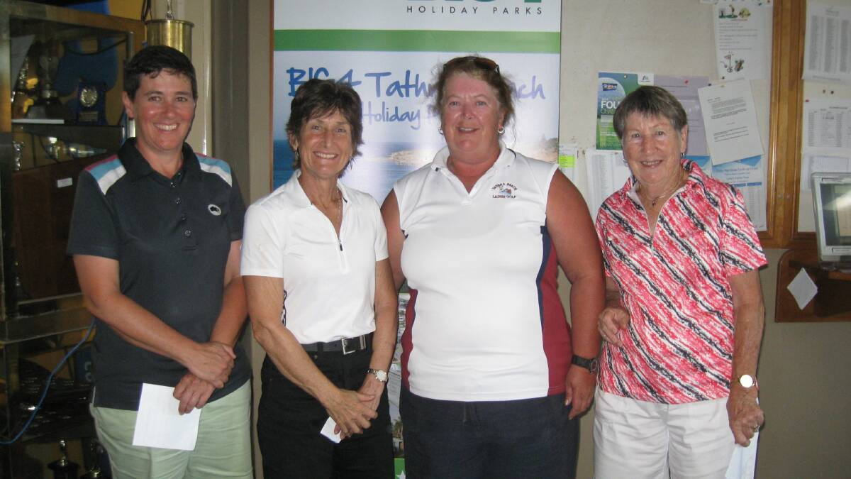 • Topping the tables during the four-day Seabreeze Tournament at the Tathra Beach Country Club are (from left) 36-hole scratch winner Mia Rawlins Cook, runner-up Wendy Hergenhan, 36-hole handicap winner Pam Hahne and handicap runner-up Veronica Coman.