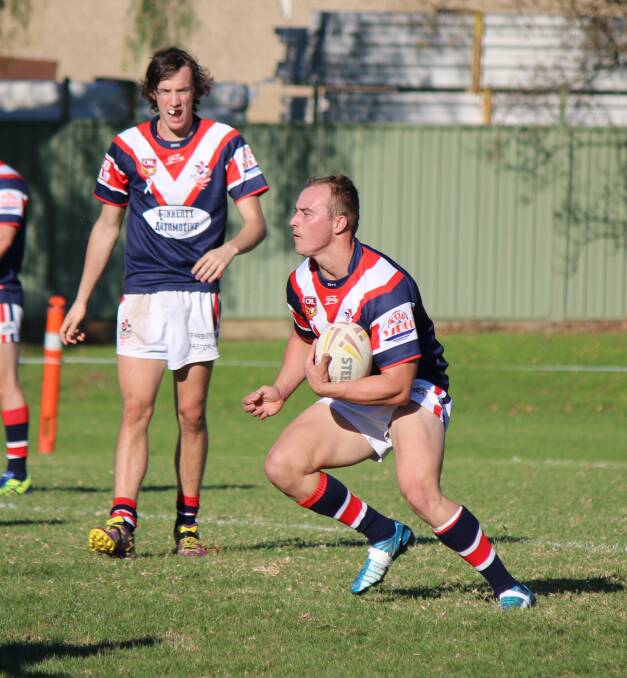 • Rooster Hayden Parbery gets low to make a run. Parbery was a standout in Bega’s win over Narooma, scoring a try in a 60-metre solo run. 