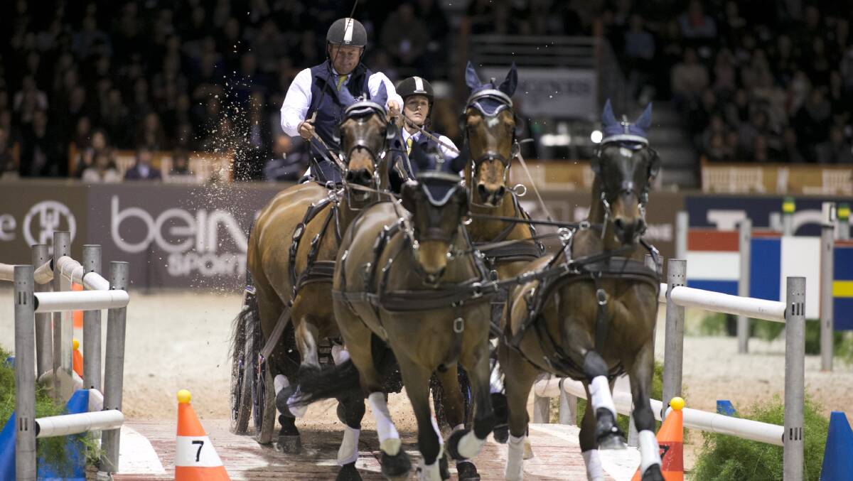 • Boyd Exell blasts through the competition at Bordeaux, France, earlier this year. Photo: Rinaldo de Craen/FEI.
