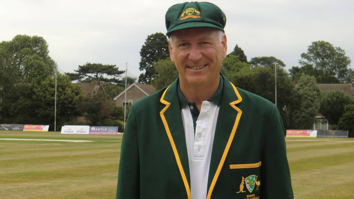 • John Dedman dons the baggy green as part of a touring Australian cricket side. 