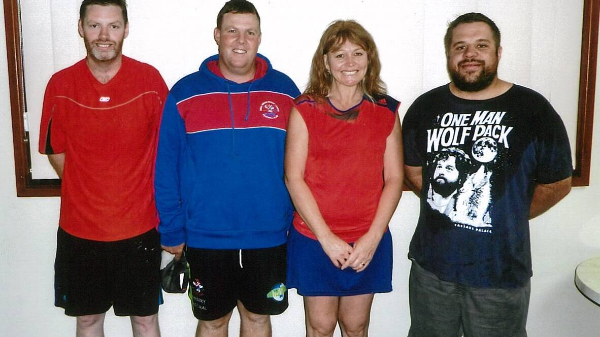• Winners of the division one night tennis competition are (from left) Mark Anderson, David Armstrong, Vanessa De Jong and Jason Heffernan. 