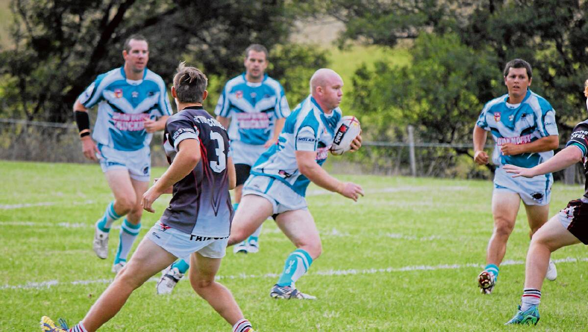 • Panther John Dickson makes a burst during the Group 16 nines tournament against the Cooma Stallions. The Panthers will be looking to continue their good form when they meet the Stallions on Saturday. 