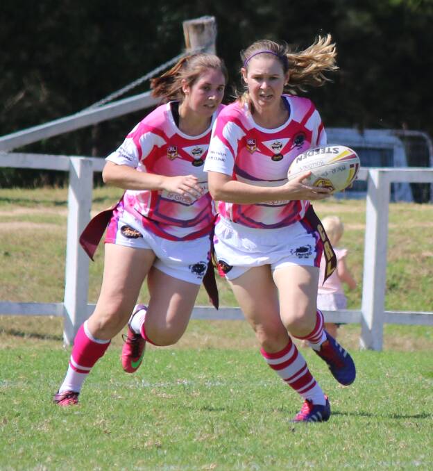 • Sisters Caitlin Johnson (left) and Kirsty McPaul will combine as a spearhead for the Pink Panthers on Saturday.