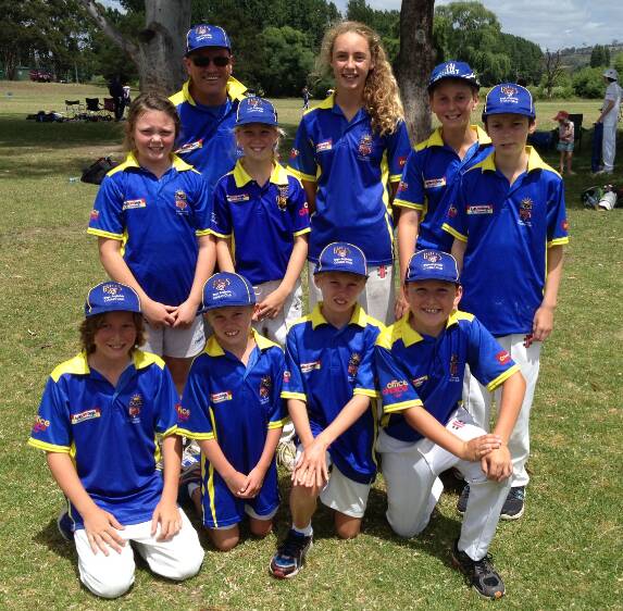 • The under 12s Bulls happy with a win are (back, from left) Halley Alcock, coach Ross Gear, Jade Allen, Tarni Evans, Nick Fantham, Tom Pouliot, (front) Jonah Gear, Jasper Kelly, Liam Kelly and Harry Peterson.
