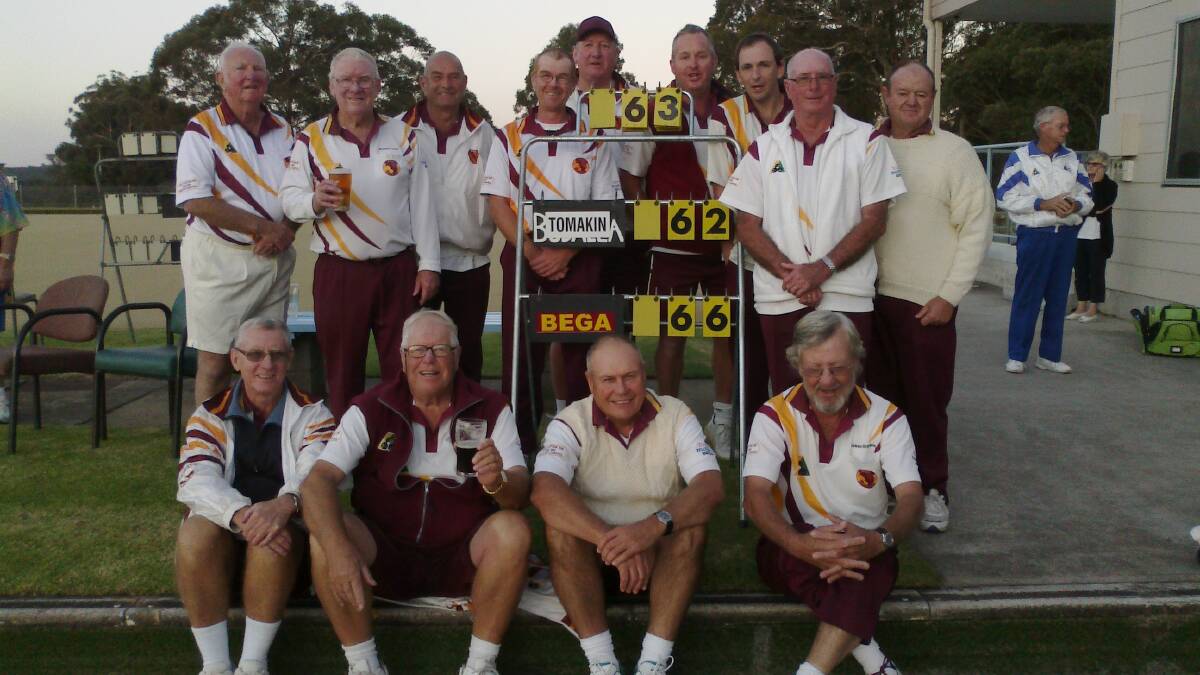 • The Bega grade three pennant winning side players are (back, from left) manager Pat Kilkelly, Richard Cock, Augie Phillipzen, Craig Colligan, Ken Snowdon, Andrew Warby, Adam Taylor, Reg George, Howard Blacker, (front) Tony Sturt, Ron George, Tony Hanscombe and Robert Stahmer.
