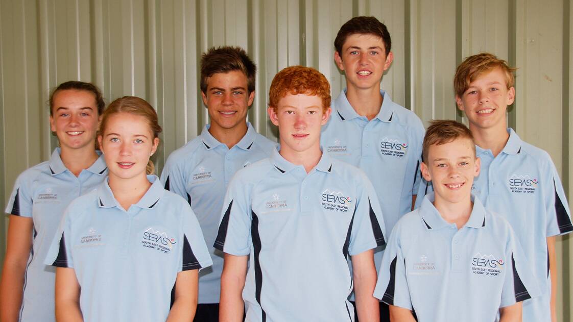 • In training at the first SERAS hocey meet in Goulburn are (back, from left) Brooke Bragg, Turi Hides, Daniel Smith, Hayden Shawyer, (front) Regan Handley, Blake Smith  and Eligh Unwin.
