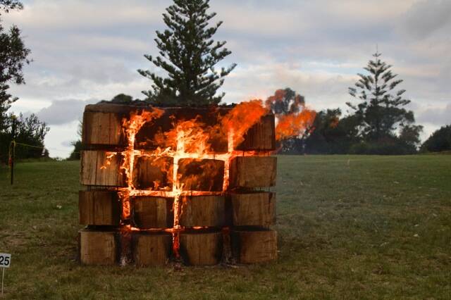 Artist Yuri Wiedenhofer’s spontaneous work Black Square will be on display this Sunday as part of the Sculpture on the Edge Fire Festival. 