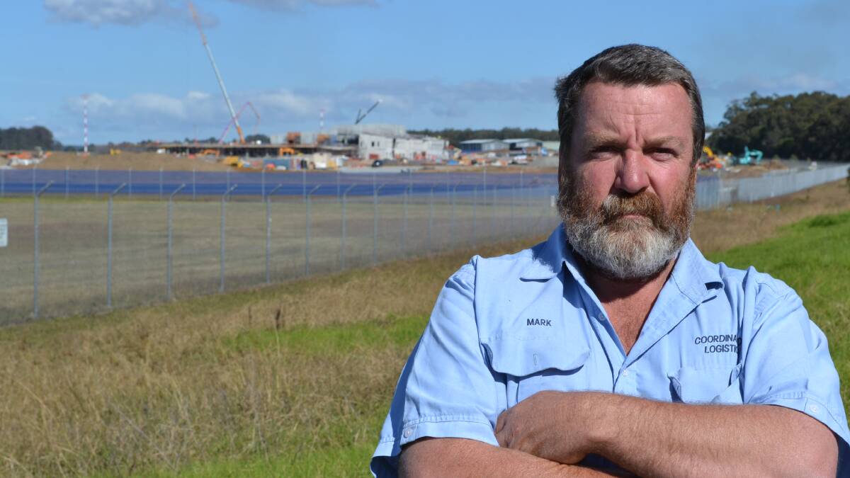  Mark Nelson, from Co-ordinated Logistics is one of 30 sub-contractors who will lose thousands of dollars on a multi-million defence project at HMAS Albatross. Photo: JESSICA LONG