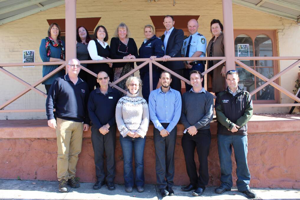 Meeting together to discuss the proposed Police Citizens Youth Club Far South Coast were (in no particular order) PCYC CEO Darren Black, Superintendent David Scrimgeour, Senior Sergeant Melissa Cooper, PCYC southern regional general manager Ian Kirk,  PCYC Far South Coast club manager Gary Dunbar, Deputy Mayor Liz Seckold, Phil Martin, Simon Schweitzer, Emma Benton,  Ben Thomas, Anne Cleverley, Eve Kaye, Leanne Atkinson, Gary Bolton and Beck Minear. 