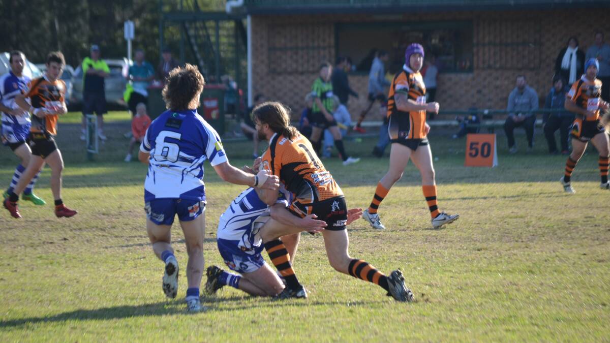 BEST ON GROUND: Michael Tadich, pictured playing against Merimbula-Pambula, scored two tries for the Batemans Bay Tigers against Bombala.