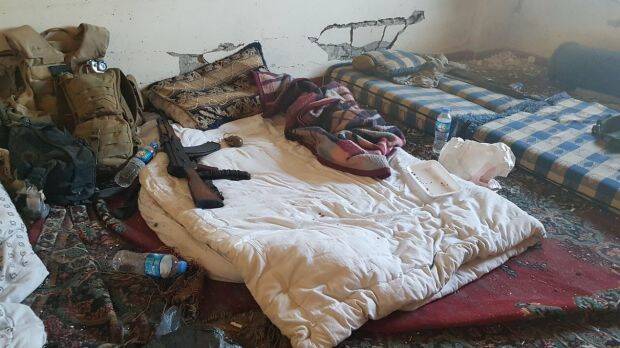 The bedroom of Macer Gifford (a pseudonym), a British man who fought with the Kurds against Islamic State. Photo: Facebook