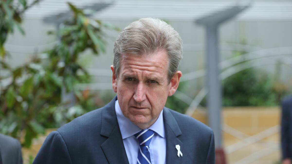 Premier Barry O'Farrell re-opens the Quakers Hill nursing home in February 2014 after if was burned down in November 2011. Picture: Anthony Johnson