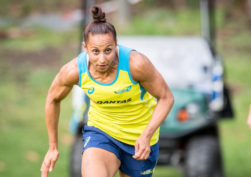 GOING FOR GOLD: Batemans Bay's Cassie Staples has been named in the Australian women's rugby sevens side for the Commonwealth Games. Photo: rugby.com.au.