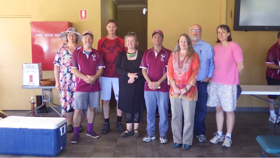 UNITED FRONT: Heidi Brennan, Hugh Pitty, Sam Constable, Lisa Roberts, Jack Shannon, Sam Murphy, Chris Fantham, and Jenny Weber are part of a revamped Tathra United committee.