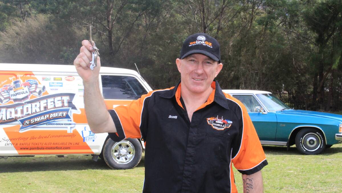 Start your engines: Pambula Motorfest committee member Scott Whatman is excited for another fantastic event this Saturday, September 24 at the Pambula Sporting Complex. Picture: Melanie Leach