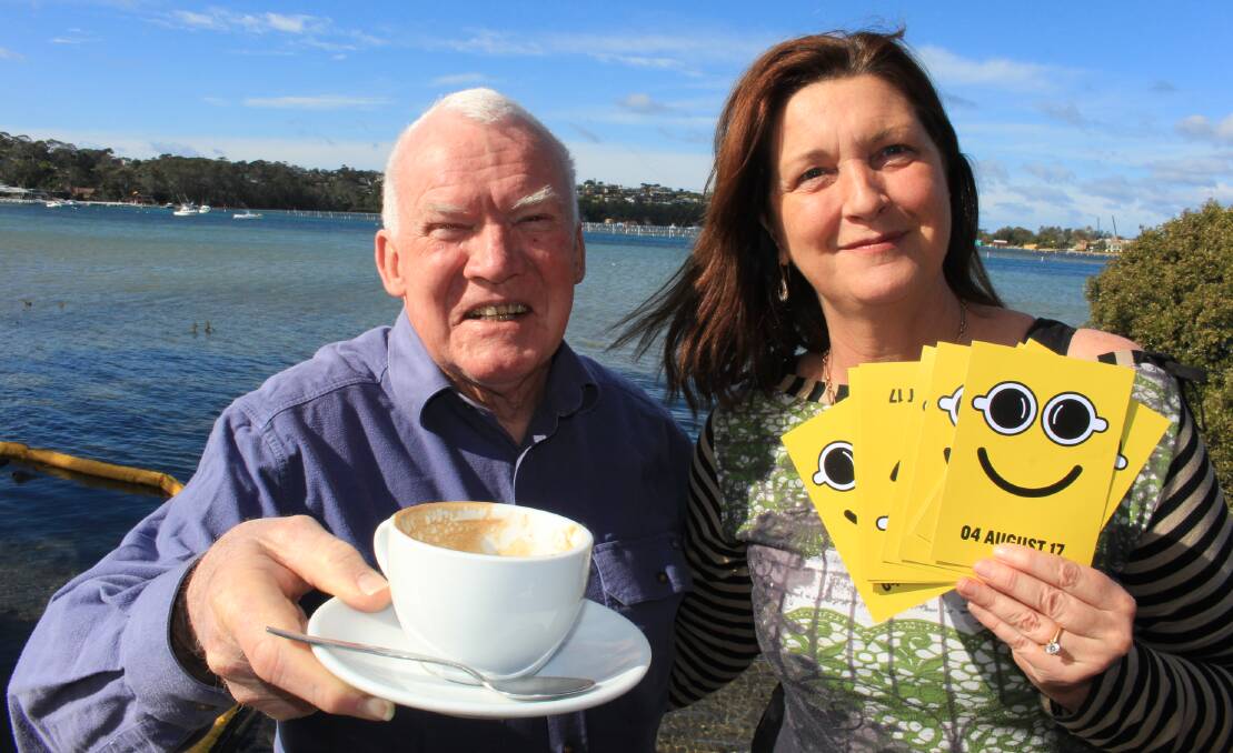 Cuppa for a cause: Ross Williams and Danielle Collins are asking the community to grab a coffee this Friday to help raise money to fight homelessness in the Bega Valley. 
