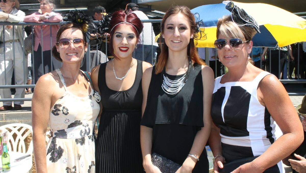 Looking fabulous at Kalaru’s Melbourne Cup Race Day are (from left) Tracey Fergusson, Lily Townsend, Anna Fergusson and Fiona Dunstan.