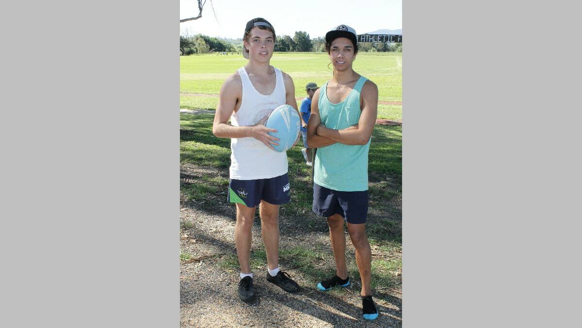 Bega’s James Bower-Scott (left) and Marty Scott have been selected for the under 16s Aboriginal Achievers rugby league tour to Europe.