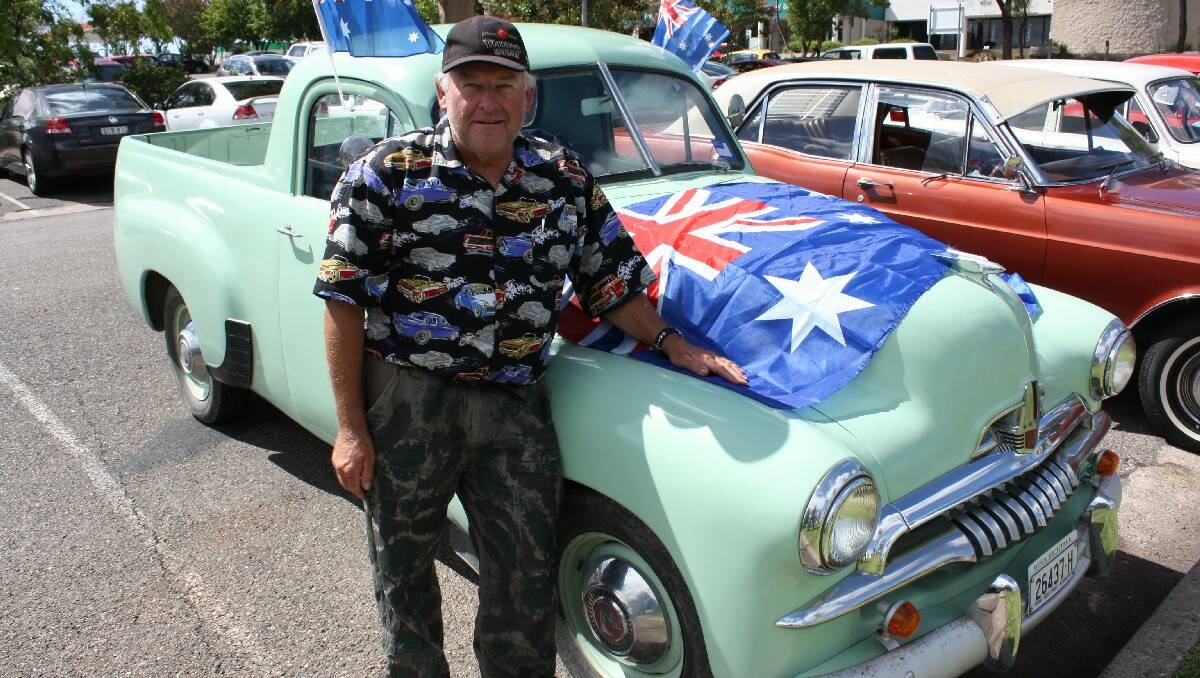 Steven Watt and his 1955 FJ Holden at Bega's Australia Day celebration.