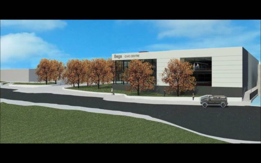 A concept drawing of the new Bega Civic Centre.