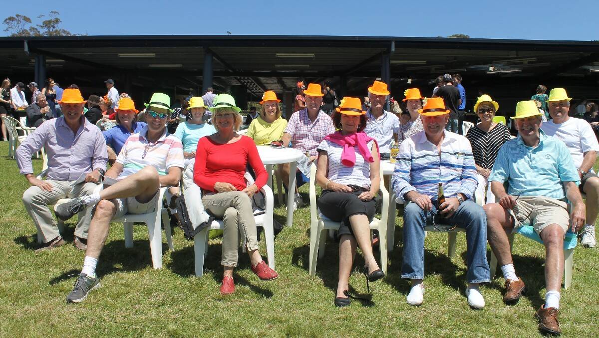 A crew from the Victoria Golf Club headed north to the Sapphire Turf Club to enjoy the Melbourne Cup in their colourful hats.