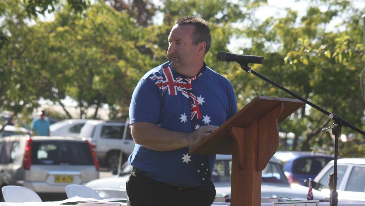 Australia Day emcee John Watkin.