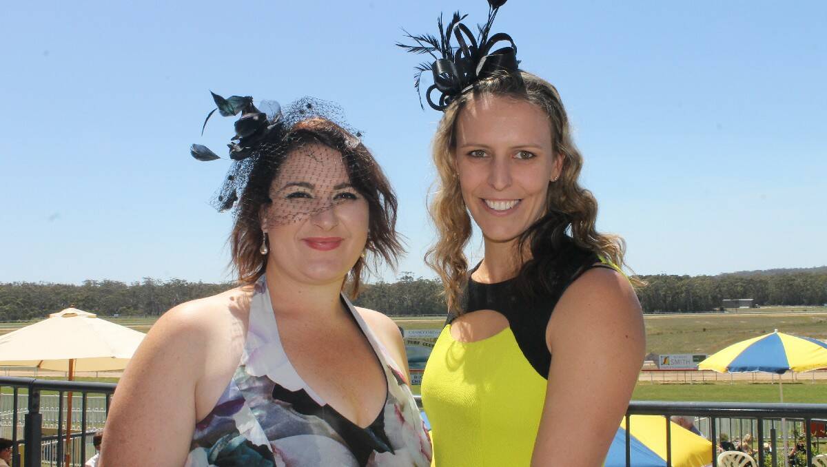 Laura McDonald and Samantha Van Der Hout of Bega at Kalaru’s Melbourne Cup Race Day.
