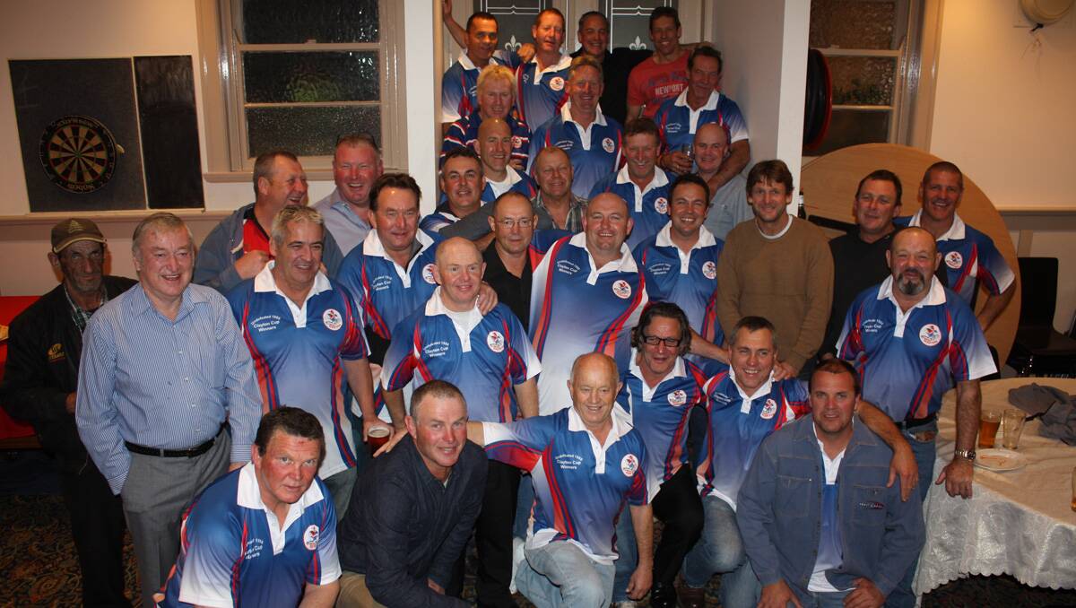 “Old mates, best mates” – Bega Roosters club members, former players and supporters celebrate the 25-year reunion of the 1988 premiership victory on Saturday night at the Grand Hotel.