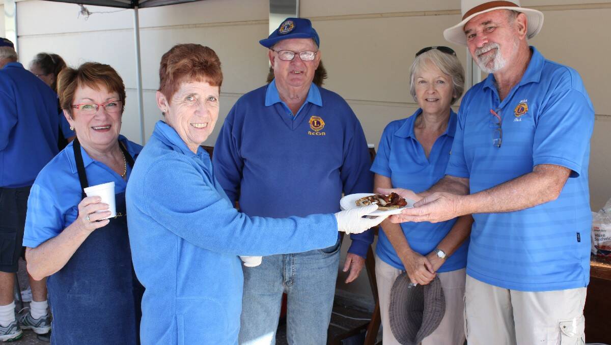 Beg Lions Club members (from left) Ros Langworthy, Sharyn Whiting, Sam Warren, Janice Banfield and Bob Gornall.