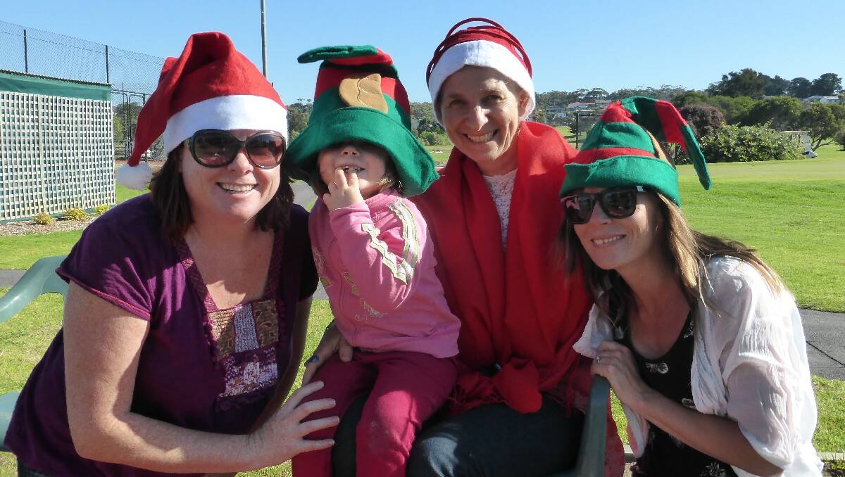 Getting into the festive spirit are (from left) Kelly McDowell, Eva Gilhan, Marion van Delft and Jen Kelly.