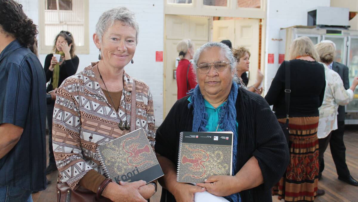 • Mary Dawson chats with Djiringanj elder Colleen Dixon at the Koori Heritage Stories launch on Wednesday.