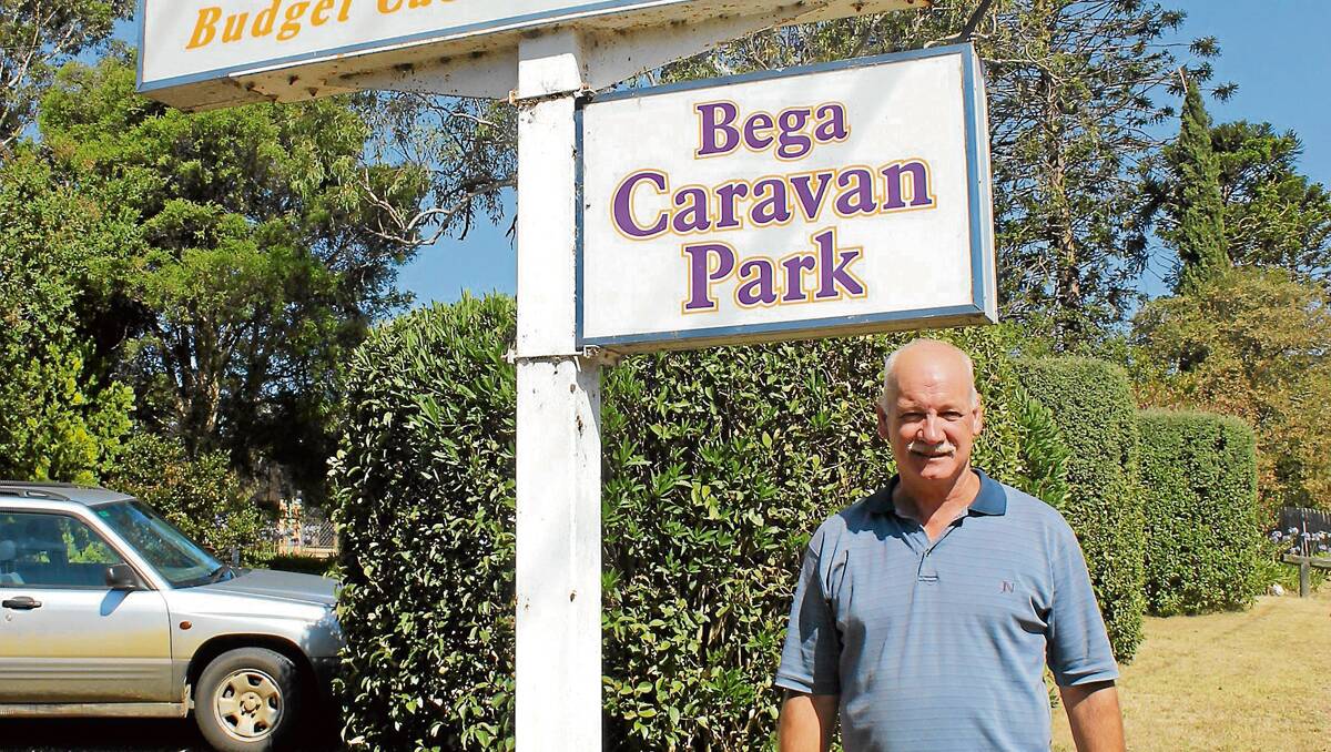• John Carlon from Bega Caravan Park is pleased with business this summer.