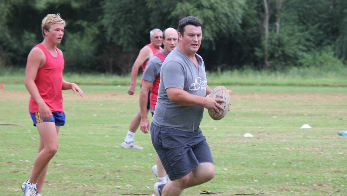 Action from last Monday's touch football competition. 