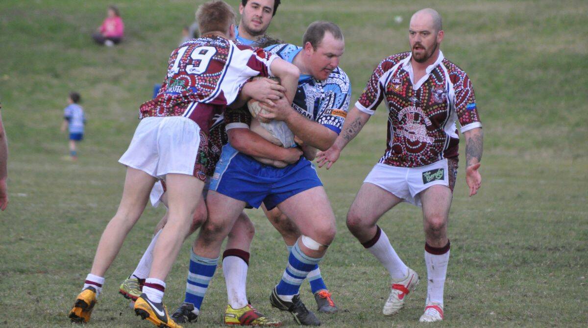 The Moruya Sharks outclassed the Tathra Sea Eagles by 40 points at Ack Weyman Oval this afternoon. PHOTO: Dean Benson.