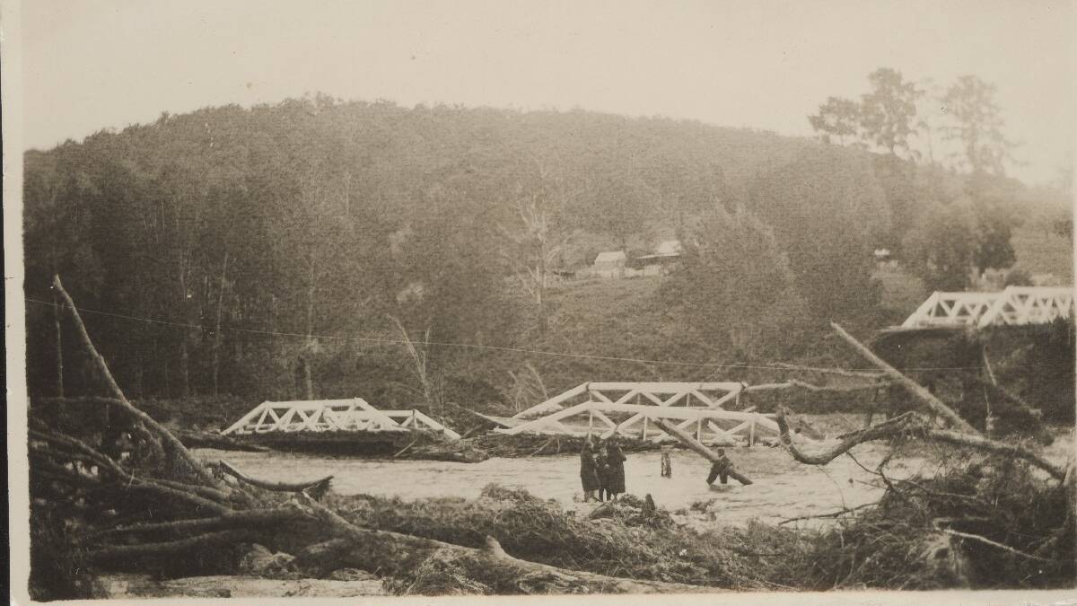 Brogo Bridge washed away in the 1932 flood.