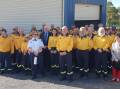 Governor General David Hurley and Linda Hurley visit the Cobargo and Quaama Fire Brigades to present National Emergency Medals to RFS members who went above and beyond during Cobargo and Quaama fires in 2019/20. Photo supplied.