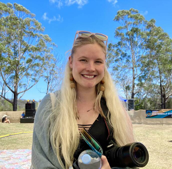 Amandine Ahrens says farewell after beautiful three years of being a journalist in her hometown. Picture taken at the 2023 Giiyong Festival by Robby Cruse.