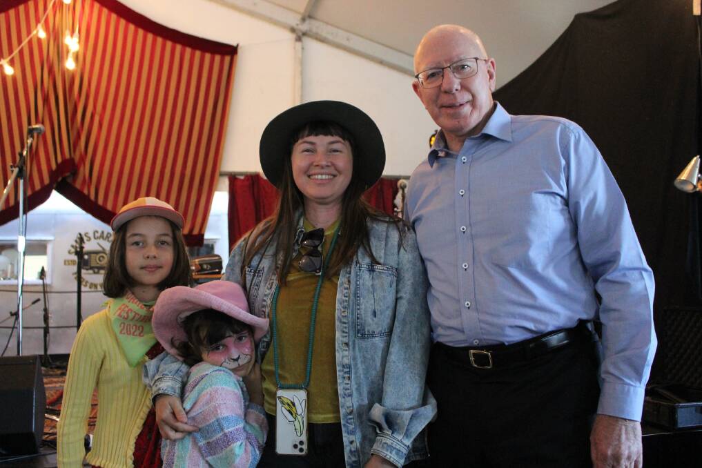 Cobargo Folk Festival attendants happy to meet the Governor General of Australia David Hurley. 