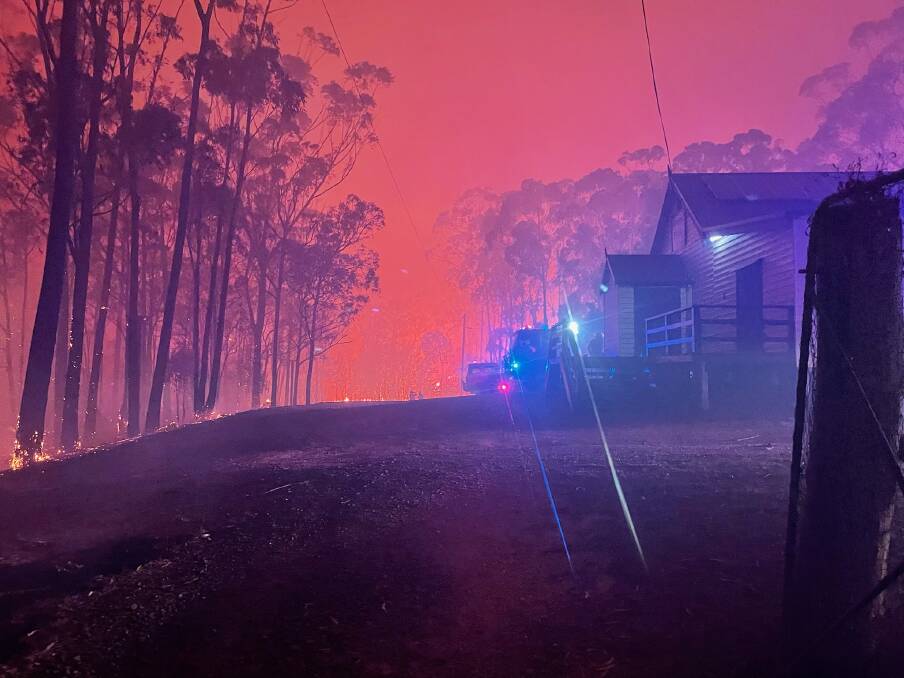 Murrah Hall survives the Coolagolite fires on the South Coast near Bermagui. Picture supplied. 
